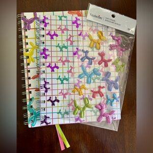 Balloon Dog Multicolor Notebooks with Puffy Stickers
